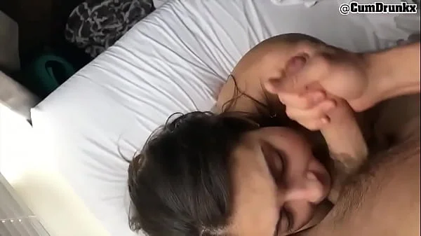Sexy Natural Tits Babe Wakeup Morning Blowjob gets Perfect Cumshot in Mouth