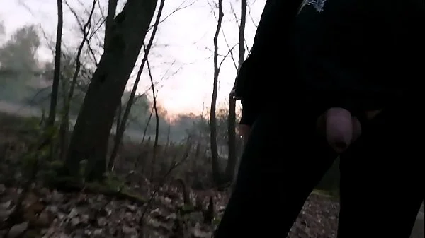 4 girls only: My dick taking a forest walk :P