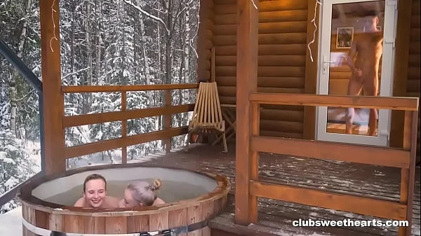 Winter Snow Special in the Hot Tub