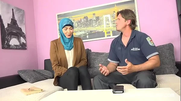 Muslim babe gets horny with the authorities