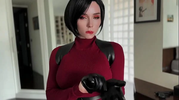 Ada Wong from Resident Evil Masturbates Wet Pussy Dildo and Crazy Orgasm - Solo Cosplay