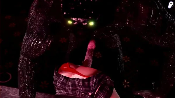 (4K - Love Wolf) Busty woman with very big ass sees a monster with a tempting penis and gets fucked good to get cum | Hentai 3D