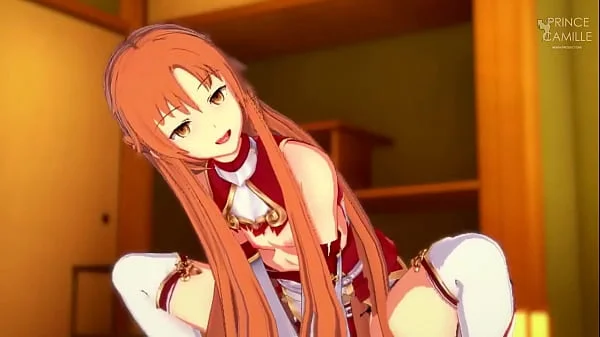 Asuna unplanned sex POV in a village room online