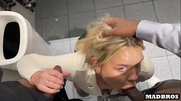 An English manager gets fucked in the toilets and elevator during her work!!!