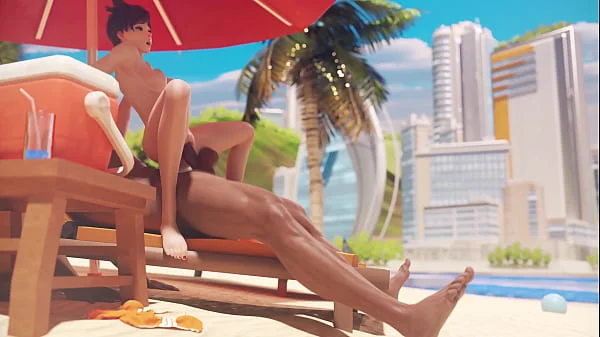 Tracer on the beach