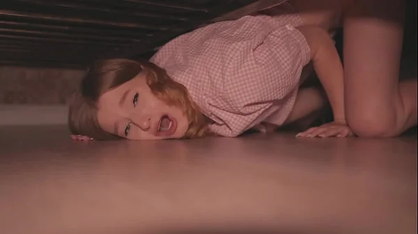 STUCK UNDER THE BED! I Fucked My Stepsister Rough