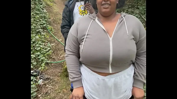 Sexy bbw getting fucked on top of a train tunnel