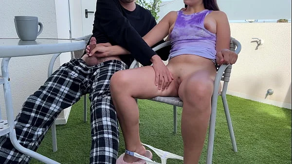 Step Brother Put My Hand on His Big Dick!! I Couldn't Resist His Experienced Fingers! Real Orgasm