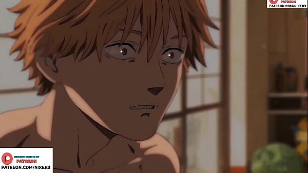 Power transando com Denji( Chainsaw Man Hentai))
