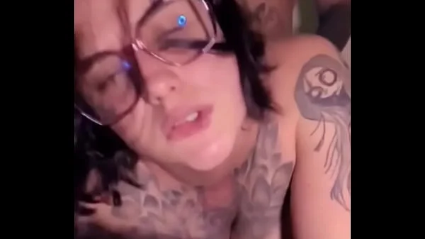 Geek girl in glasses fucking in doggy position