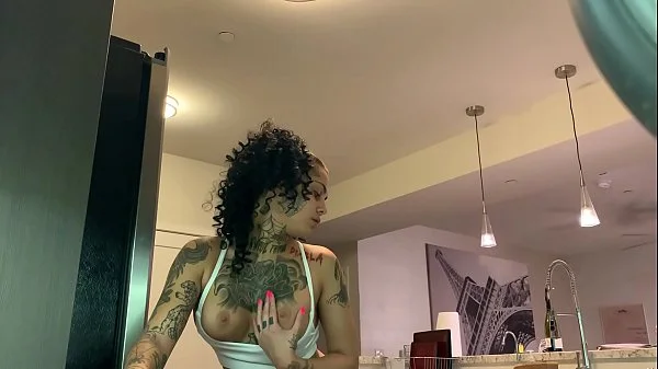 Sexy Latina Putting the Groceries away then take a Big Black Dick (Part 2)