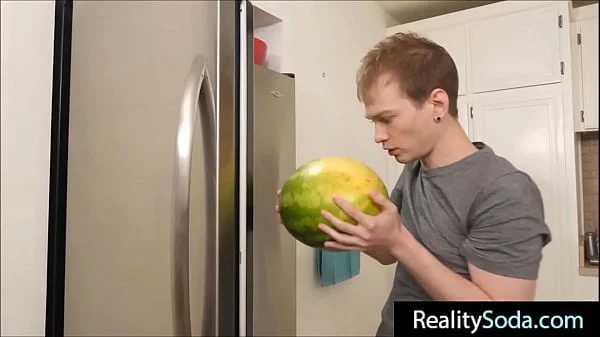 step Brother fucks stepsister instead of watermelon