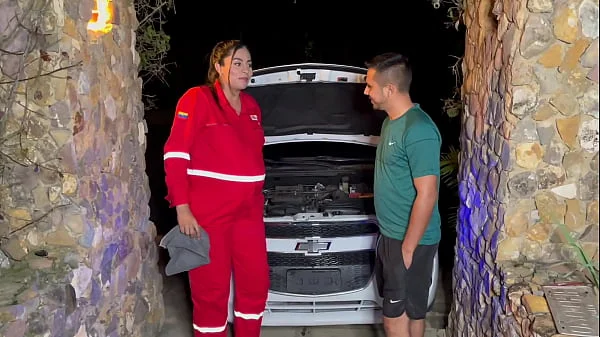 PREGNANT MECHANIC RECEIVES SAUSAGE IN EXCHANGE FOR HER PAYME - part 1