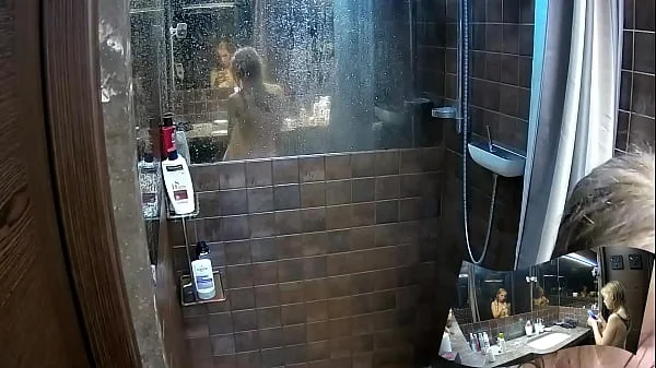 Voyeur Shower bathroom - 2 girlfriend showering together