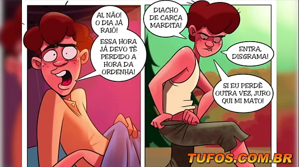 Flagrou a gostosa de bunda empinada e socou uma punheta escondido... Os Caipiras Filminho - Tirando leite da Mimosa