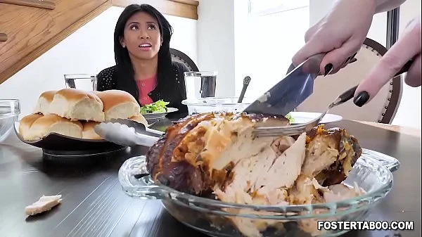 New Asian teen stepdaughter Ember Snow gets a 3some fuck punishment from her foster stepparents Summer Hart and Will Tile.