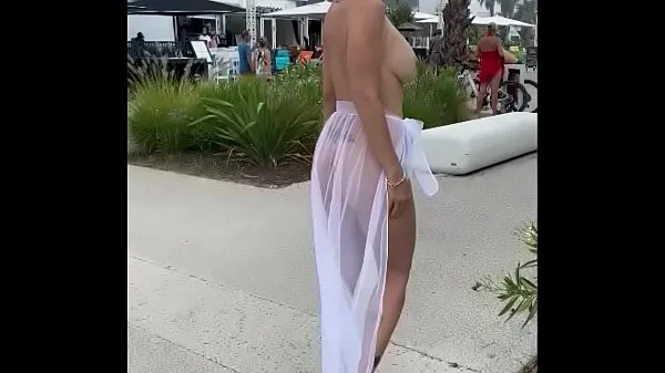 Shwoing off naked under my transparent outfits (2)
