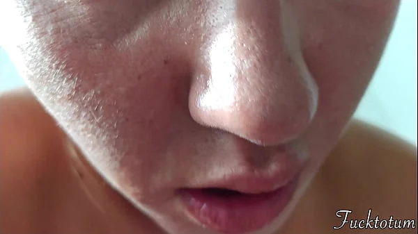 Sweaty and intense sex couple orgasm - Sweat fetish cowgirl - beautiful agony face REAL POV