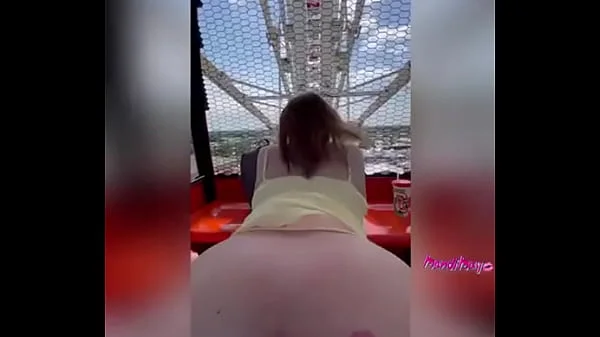 Slut get fucks in public on the Ferris wheel