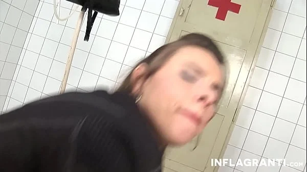 Enema whore gets anally fucked hard