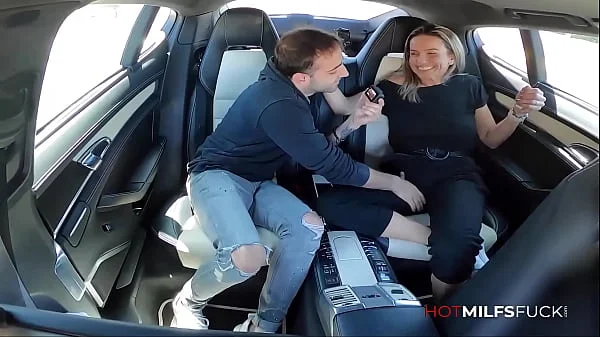44 Year Old Milf Karla Fucked In A Car Then Gets A Threeway Fucking And Squirts