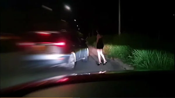 Martinasmith dress up as a whore and a stranger pays her for fucking into his car