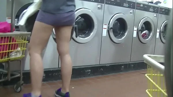 Helena Price Public Laundry Upskirt Flashing Tease! Exhibitionist MILF Vs College Voyeur at the laundry! (Part1)