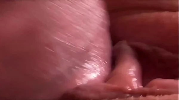 Extremily close-up pussyfucking. Macro Creampie