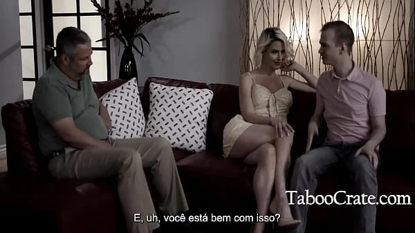 step Son throwsover step dad and fucks step mom infront of him (Portuguese Subtitles)