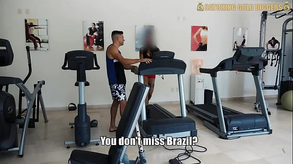 OMG Brazilian Gym Girl With An Incredible Body Gets Addicted To White Dick