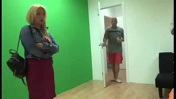 A new pickup! Blonde and SUPERBUSTY babe falls for a fake popstar