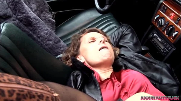 Ugly milf bitch get her wet cunt fuck public, eating massive sperm load