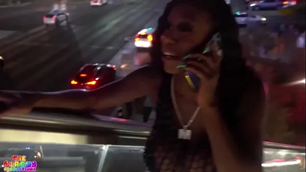 Michael Myers fucks Ebony Mystique on the Las Vegas Strip