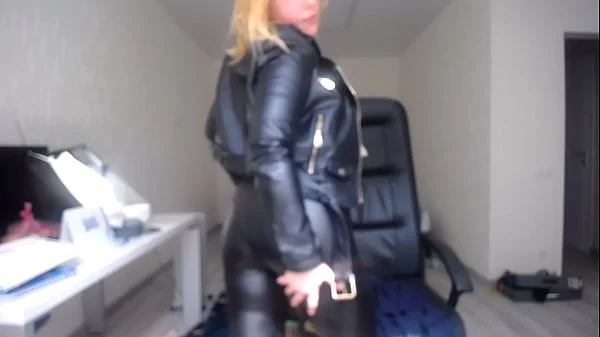 Hot amateur in leather