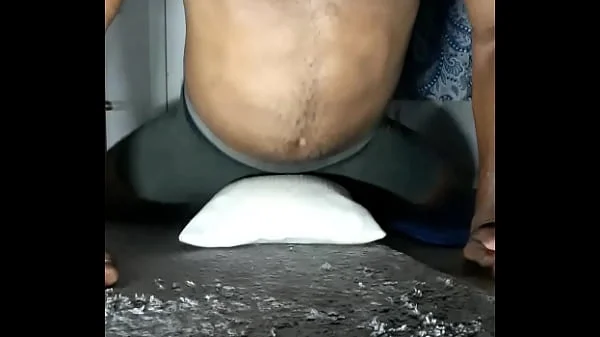 Muscular Male Humping Pillow Desperate To Fuck