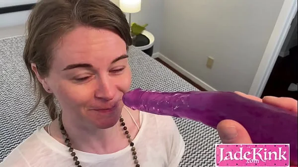 Behind the scenes submissive girl gets her throat destroyed by giant dildo