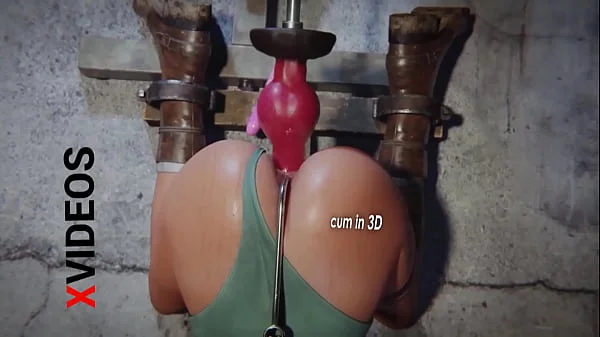 Sex machine fucked hard this 3D girl in her ass