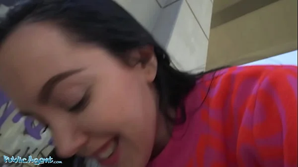 Public Agent - Young Spanish brunette with small natural tits seduced in public into sucking a thick cock for cash and allowing her shaved pussy to be penetrated